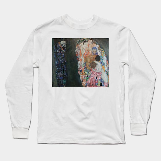 Death and Life by Gustav Klimt Long Sleeve T-Shirt by Classic Art Stall